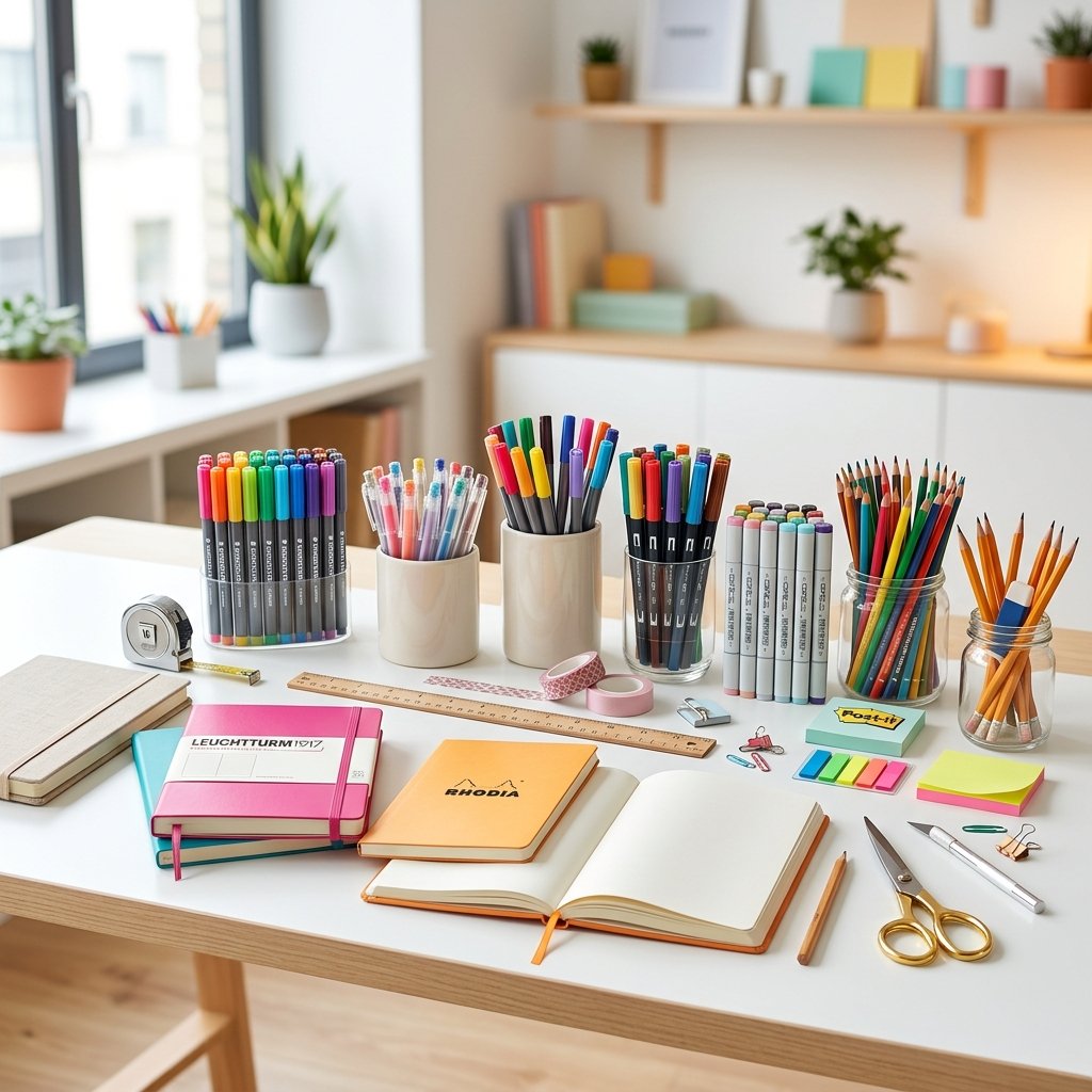 Stationery office and school supplies