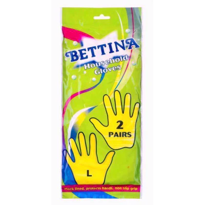 Bettina Household Gloves 2 Pack Large - Pack of 10