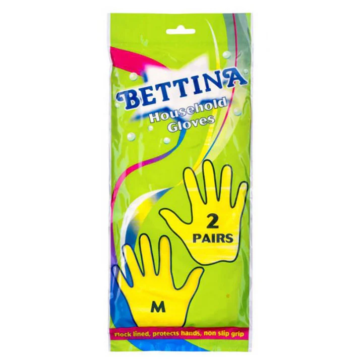 Bettina Household Gloves 2 Pack Medium - Pack of 10