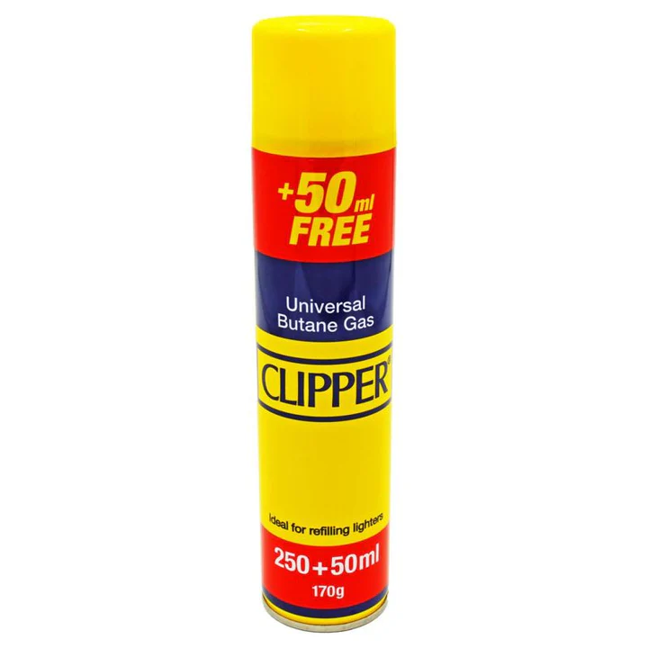 Clipper Butane Gas 250ml + 50ml Free