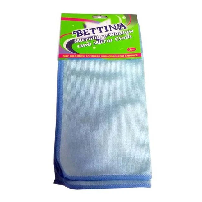 Bettina Microfibre Window & Mirror Cloth Twin Pack