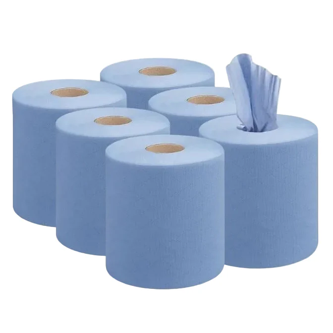 Forte Heavy Duty Blue Centrefeed Paper Tissue 6 Roll Pack