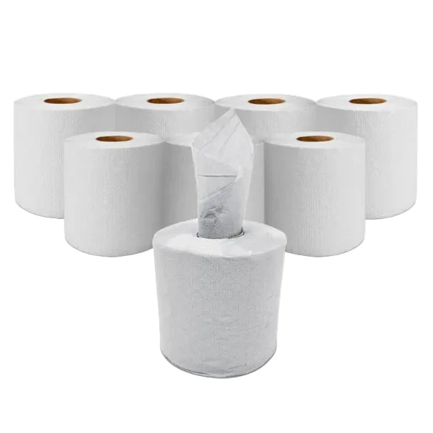 Forte Heavy Duty White Centrefeed Paper Tissue 6 Roll Pack
