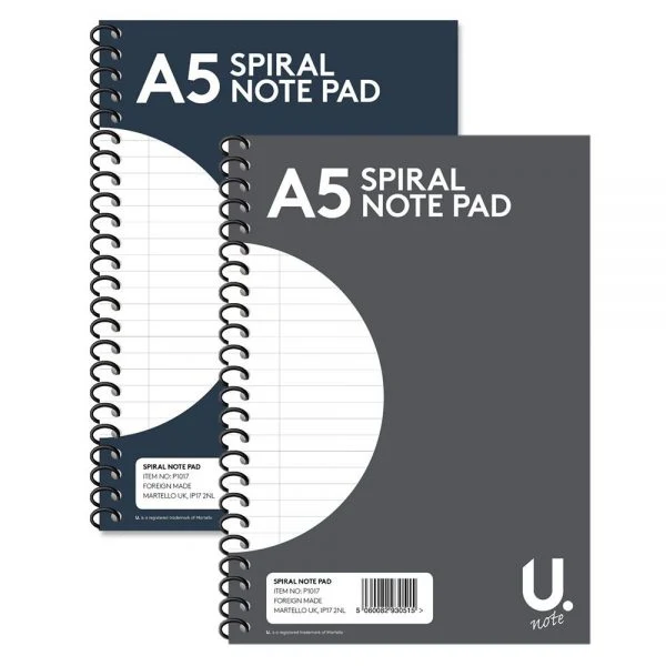 U. A5 Spiral Notepad